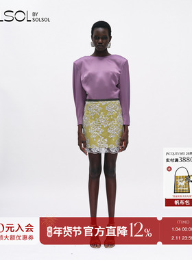 JACQUES WEI 设计师品牌 26春夏新款缎面露背系带垫肩上衣 SOLSOL