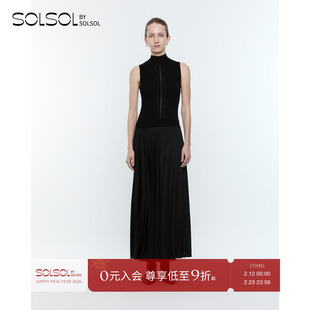 TOENN 设计师品牌 25秋冬新品 褶皱无袖针织连衣裙 SOLSOL