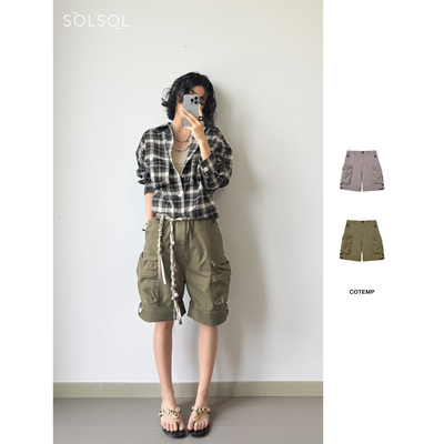 Cotemp 设计师品牌 25春夏新款 工装卷边短裤  SOLSOL买手店