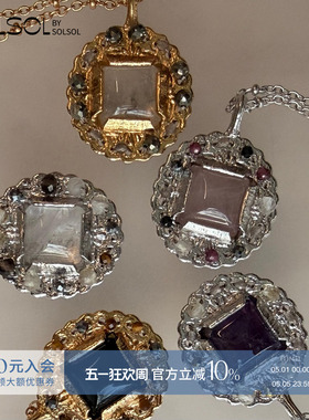 EPISSAGE 26新品水晶玛瑙Aura Kaleido Necklace项链系列 SOLSOL