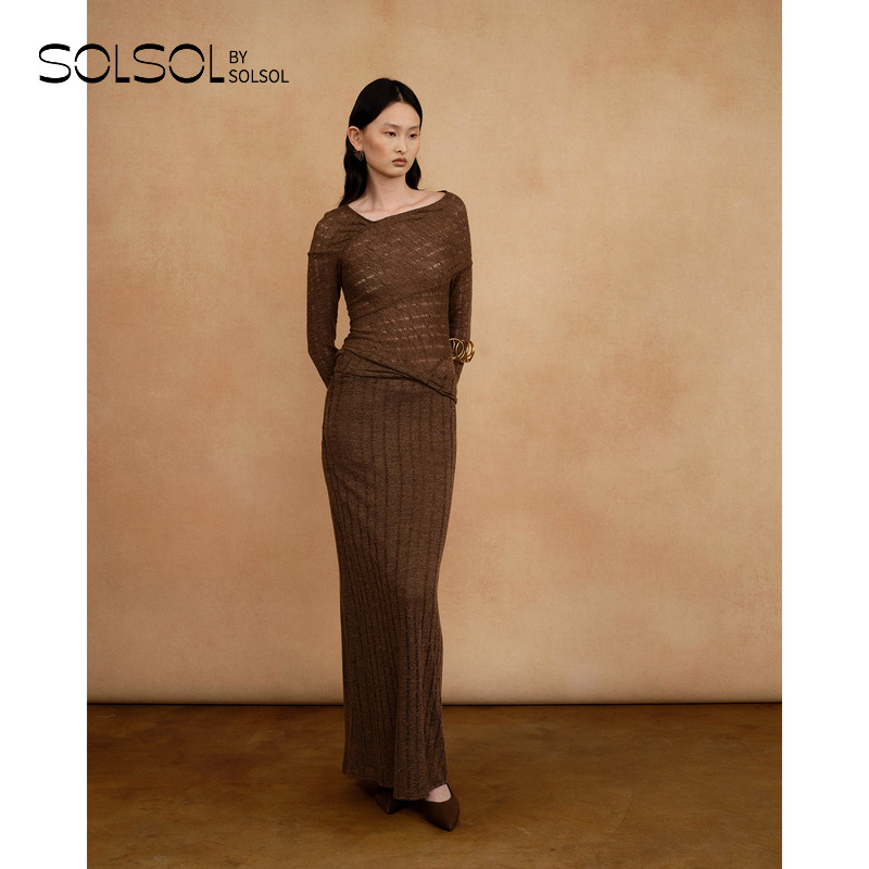 AUTI SEMINARIO 设计师 25早秋新品 包裹围绕镂空针织上衣 SOLSOL