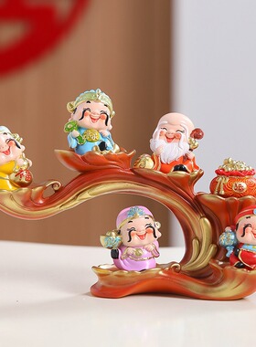 喜乐五福财神福禄寿喜摆