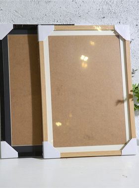 A3夜景刮画相框16寸原木画框客厅装饰画黑色木纹简约画框43*31cm