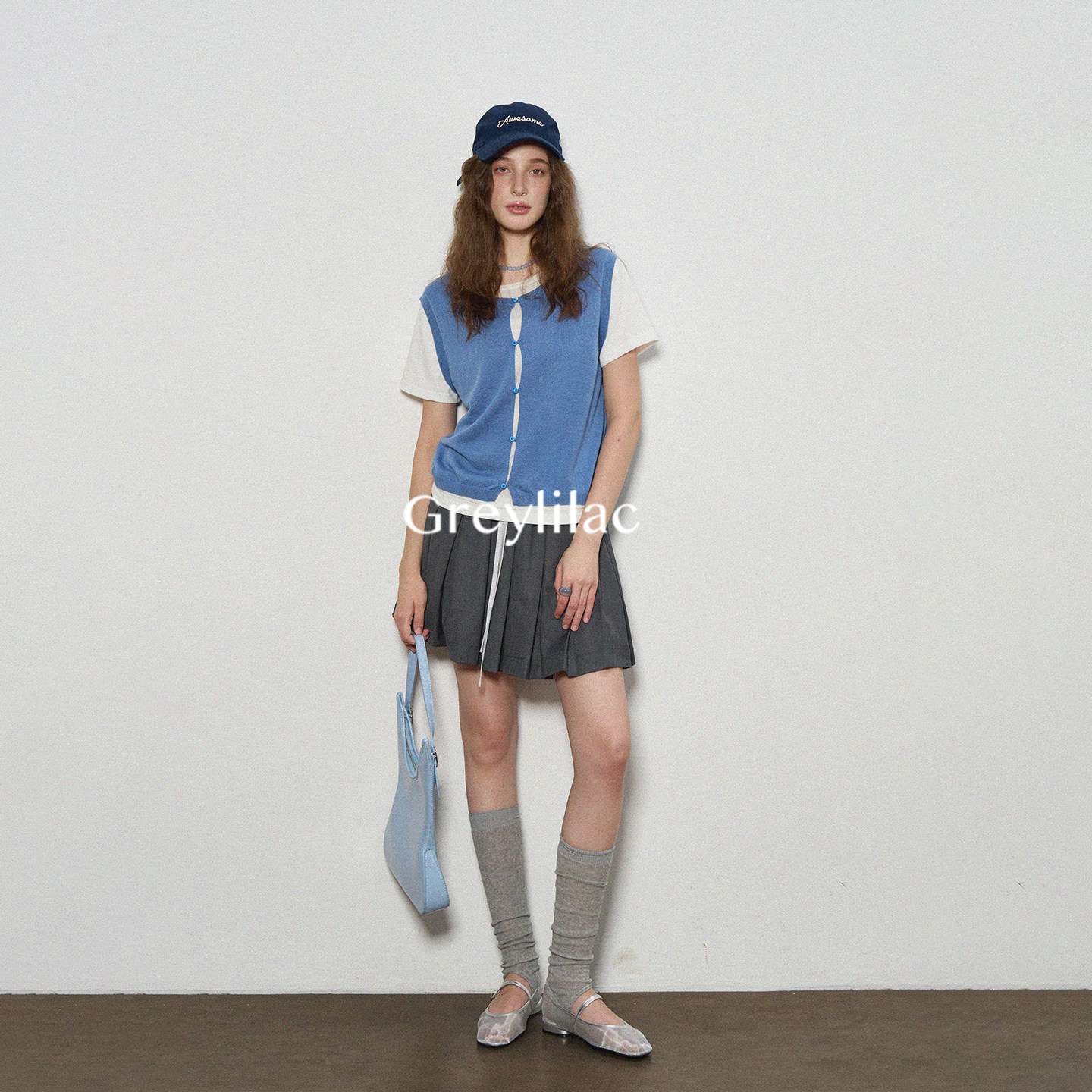 假两件短袖上衣女设计感拼色图片