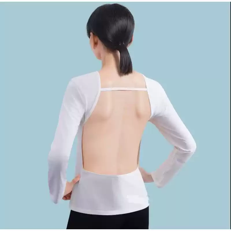 晒背专用衣三伏天露背上衣长袖