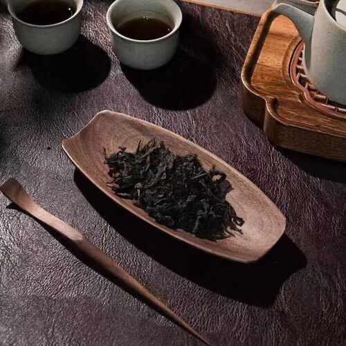 黑檀木茶则两件套实木赏茶荷茶拨
