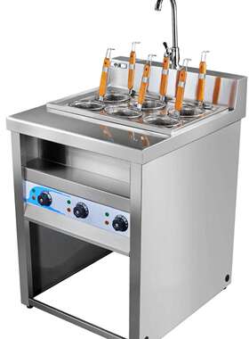 中连立式6头电热煮面炉商用煮面机麻辣烫炉六头汤粉烫粉炉电加热