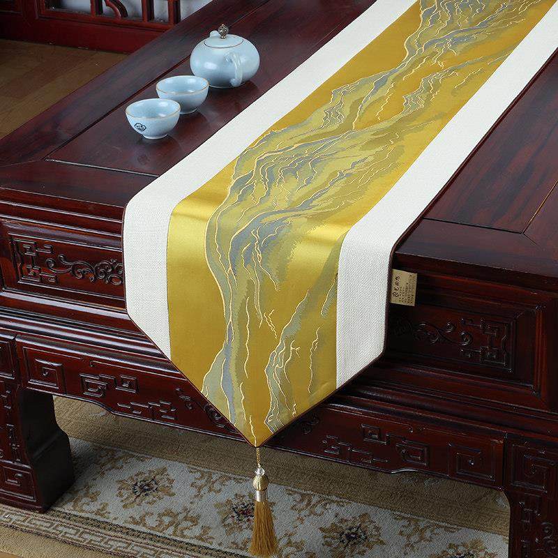 新中式禅意桌旗轻奢茶几旗茶席电视柜盖布餐桌旗茶台茶桌高端垫布,居家布艺,桌旗,淘宝优惠券,粉丝福利购,淘宝优惠卷