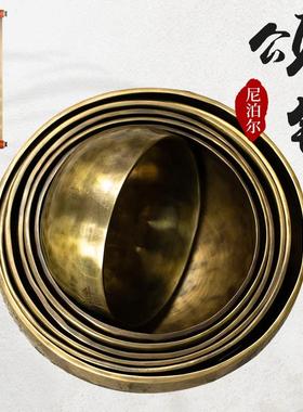 音钵尼泊尔手工佛音碗定制雕刻铜磬法海钵喜马拉雅颂钵七音调套钵