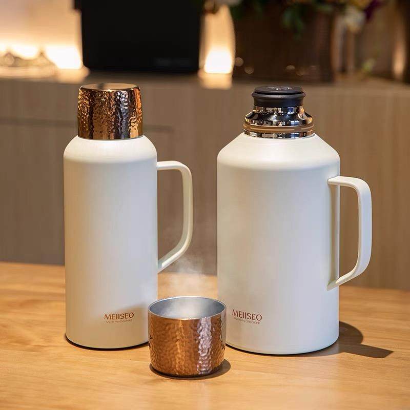 米索小钢炮焖茶壶316不锈钢大容量便携户外露营家用开水保温壶