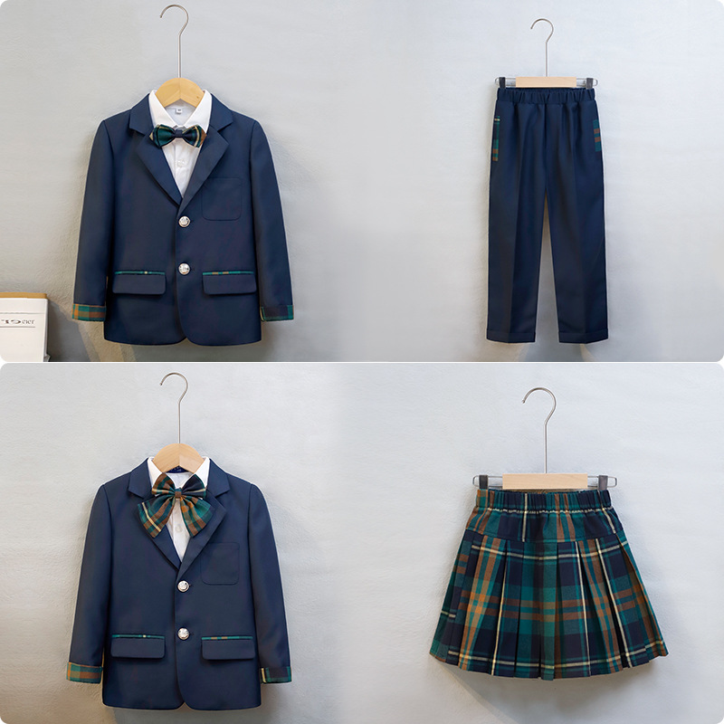 小学生西装校服春秋款幼儿园园服儿童礼服团体表演服装男女童班