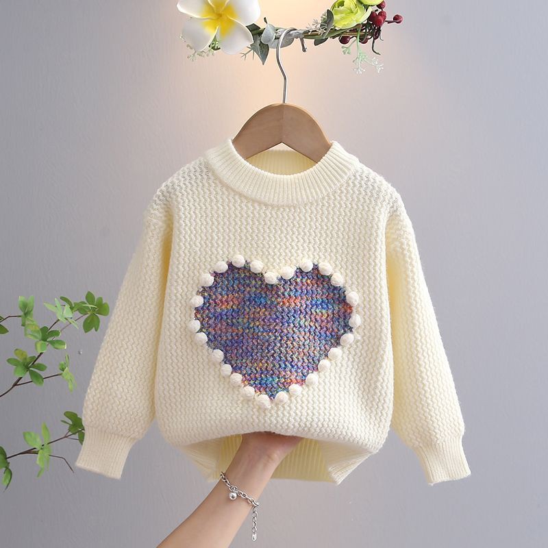 女童毛衣2025冬季中小童公主风针织衫女宝毛衣长袖外穿套头毛线衣