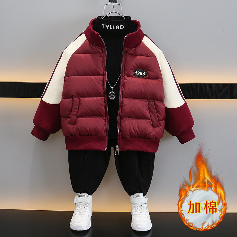 男童加棉外套秋冬装2024新款洋气宝宝棉衣加厚儿童装男孩棉服冬季,男装,棉衣,淘宝优惠券,粉丝福利购,淘宝优惠卷