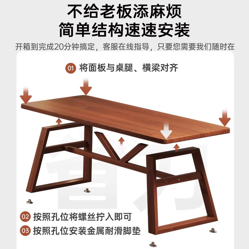 现货速发快餐店桌椅餐桌商用餐饮桌子小吃店烧烤店食堂一桌四椅餐