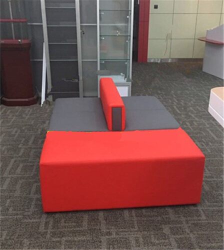 双面银行办公g休闲图书馆早教培训班学校儿童家长等候创意办公沙