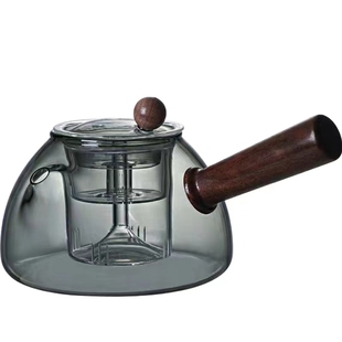 养生泡茶壶高硼硅玻璃茶具蒸汽壶茶 侧把蒸茶a壶电陶炉煮茶器套装