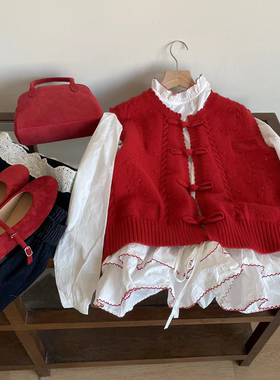 小文姐W1120-撞色花边时髦百搭长袖衫衬宽松显瘦遮肚子衬衣上衣