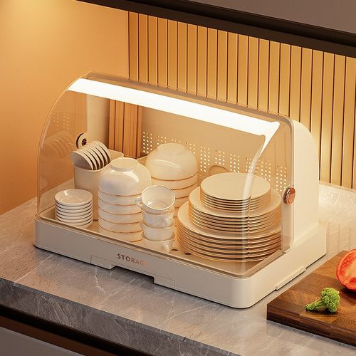 厨房碗筷收纳盒碗碟收纳架家用碗架放餐具盘子置物架沥水双层碗柜