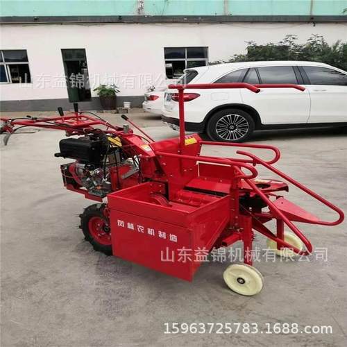 手扶摘穗装箱机 高低可调柴油一体玉米收获机 手推自动掰棒子机