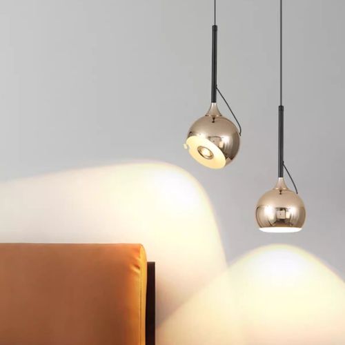 卧室床头灯极简创意个性小吊灯北欧简约可升降阳台吊线灯