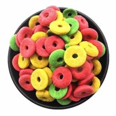 宠物磨牙零食兔粮兔兔零食磨牙七彩草圈草砖营养甜甜圈500克