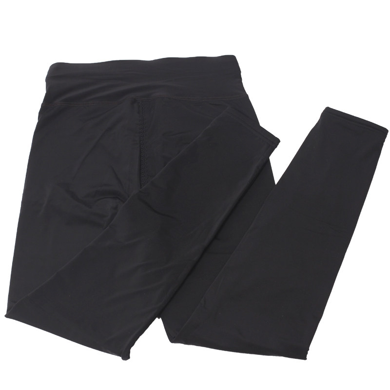 百爱女神春季新款2020黑光面泳布双层薄款加绒打底裤女秋裤保暖裤