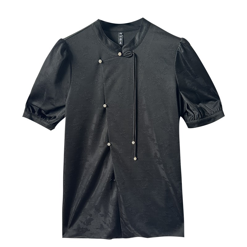 高端国风复古套装女大码胖mm高端盘扣上衣+阔腿裤宽松200斤两件套