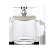 迷你养生壶电炖杯养生杯电热杯配件0.6L玻璃杯条纹杯配套盖子配件