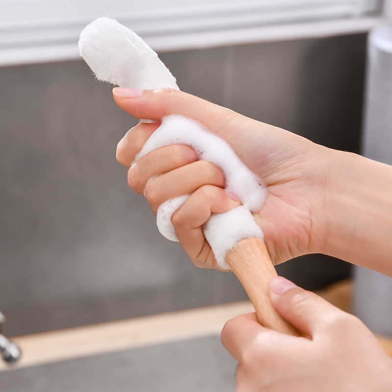 榉木杯刷长柄洗杯子刷保温杯奶瓶水杯清洁刷神器L形无死角小刷子