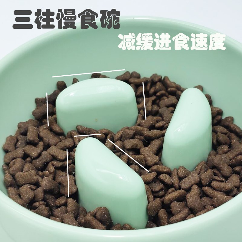 慢食碗狗盆狗碗防打翻防滑防噎大小型犬比熊柯基泰迪法斗狗碗专用