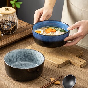 泡面碗陶瓷面馆专用7寸牛肉面碗商用学生面条碗日式餐具家用吃面