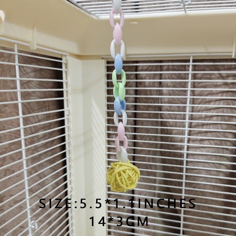 鹦鹉玩具逗鸟藤球鸟笼装饰彩色啃咬挂串吊球啃咬链条串牡丹玄凤,宠物/宠物食品及用品,鸟禽其他,淘宝优惠券,粉丝福利购,淘宝优惠卷