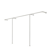 不锈钢服装 店货架专用衣服架子挂衣杆墙壁 店展示架上墙挂衣架女装