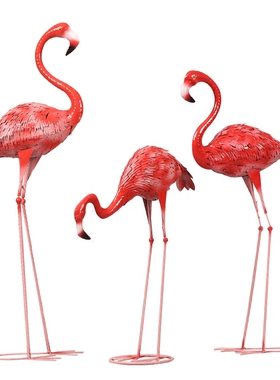 婚庆道具铁艺火烈鸟摆件 商场橱窗美陈露台花园布置 森系婚礼装饰