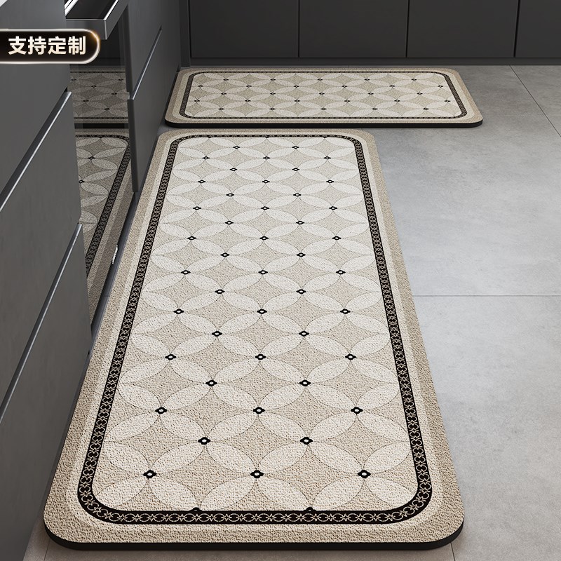 厨房地垫防滑防油地毯可擦免洗专用脚垫防水耐脏2024新款吸水垫子