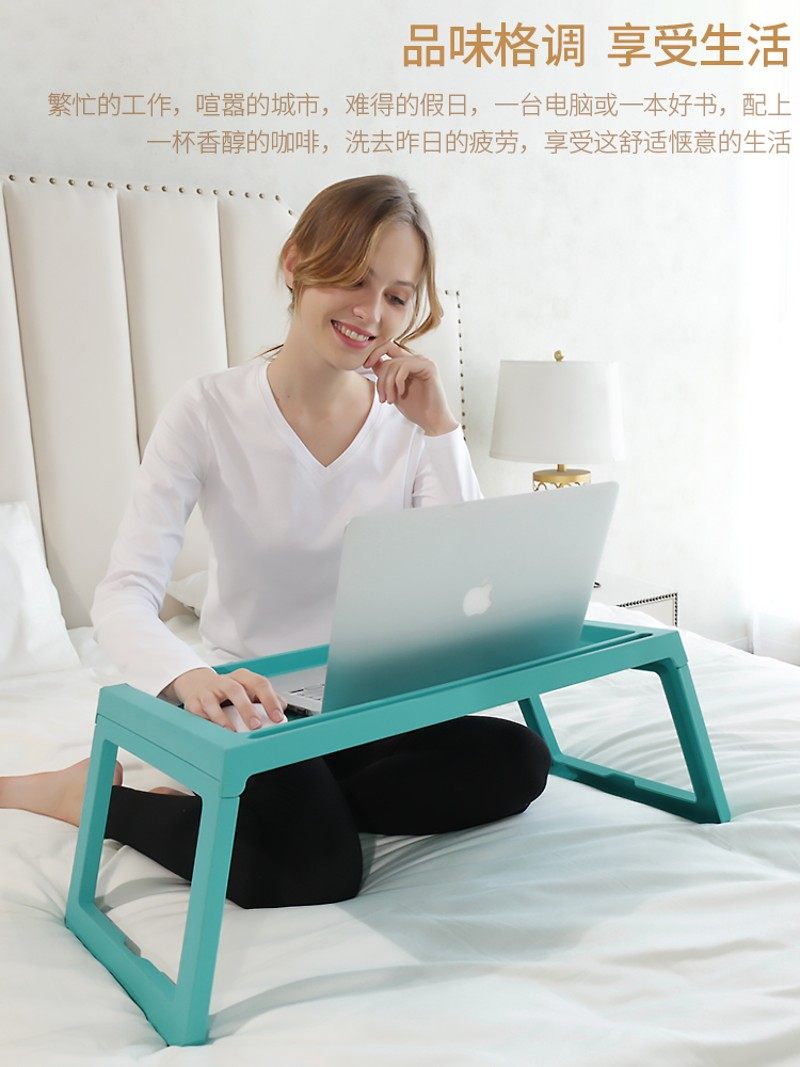 家用懒人折叠方桌子便携小餐桌简易儿童迷你塑料饭桌床上电脑桌