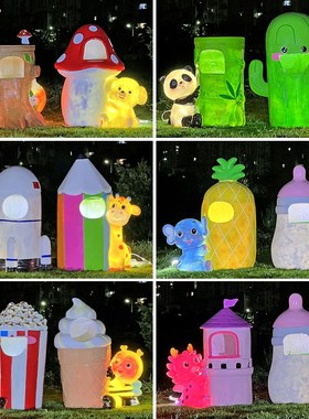 户外卡通环保垃圾桶雕塑玻璃钢户外公园景区幼儿园果皮箱装饰摆件