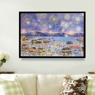 花火夜游96 68cm实木铝合金专用拼图框2000片拼图框