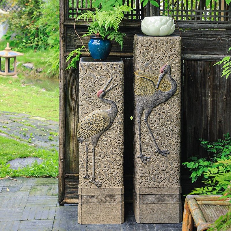 汉韵堂新中式仿石柱底座展示柱户外庭院花架装饰室内客厅落地摆件,家居饰品,落地摆件,淘宝优惠券,粉丝福利购,淘宝优惠卷