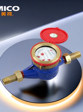 埃美柯热水表铁壳旋翼式卧式097高温家用总计量表LXSR-E机械数字