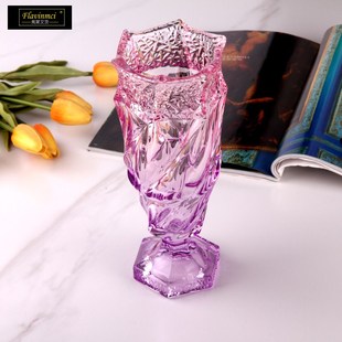 新款北欧风玻璃花瓶创意彩色花瓶插花摆件家用客厅桌面水培花器