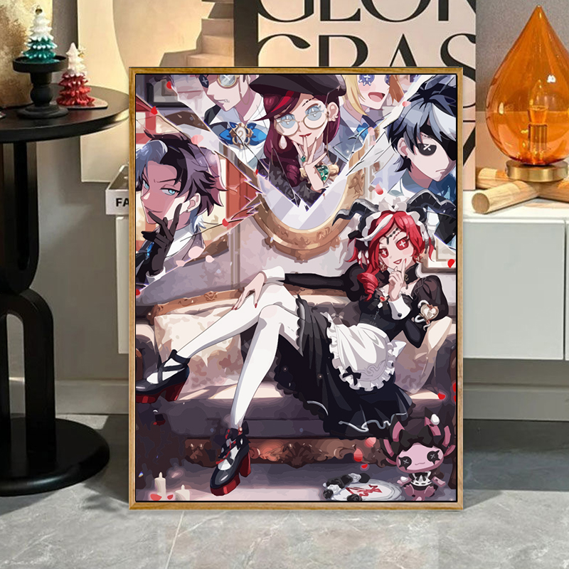 第五人格卡通周边数字油画diy油彩画手绘填充手工填色动漫装饰画