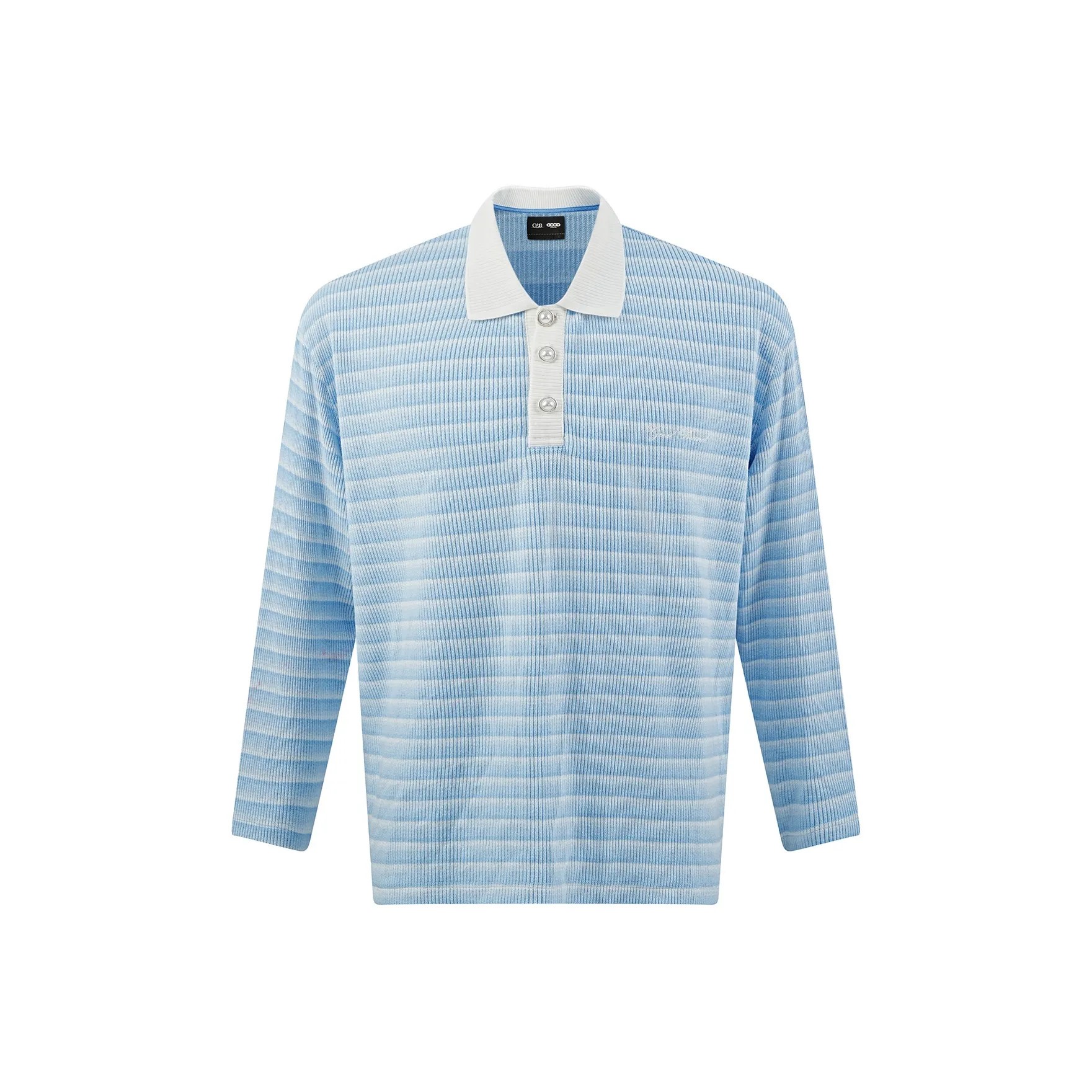 GOODBRAND条纹撞色长袖POLO衫