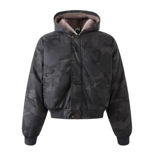 JuiceWRLD格纹迷彩水洗外套