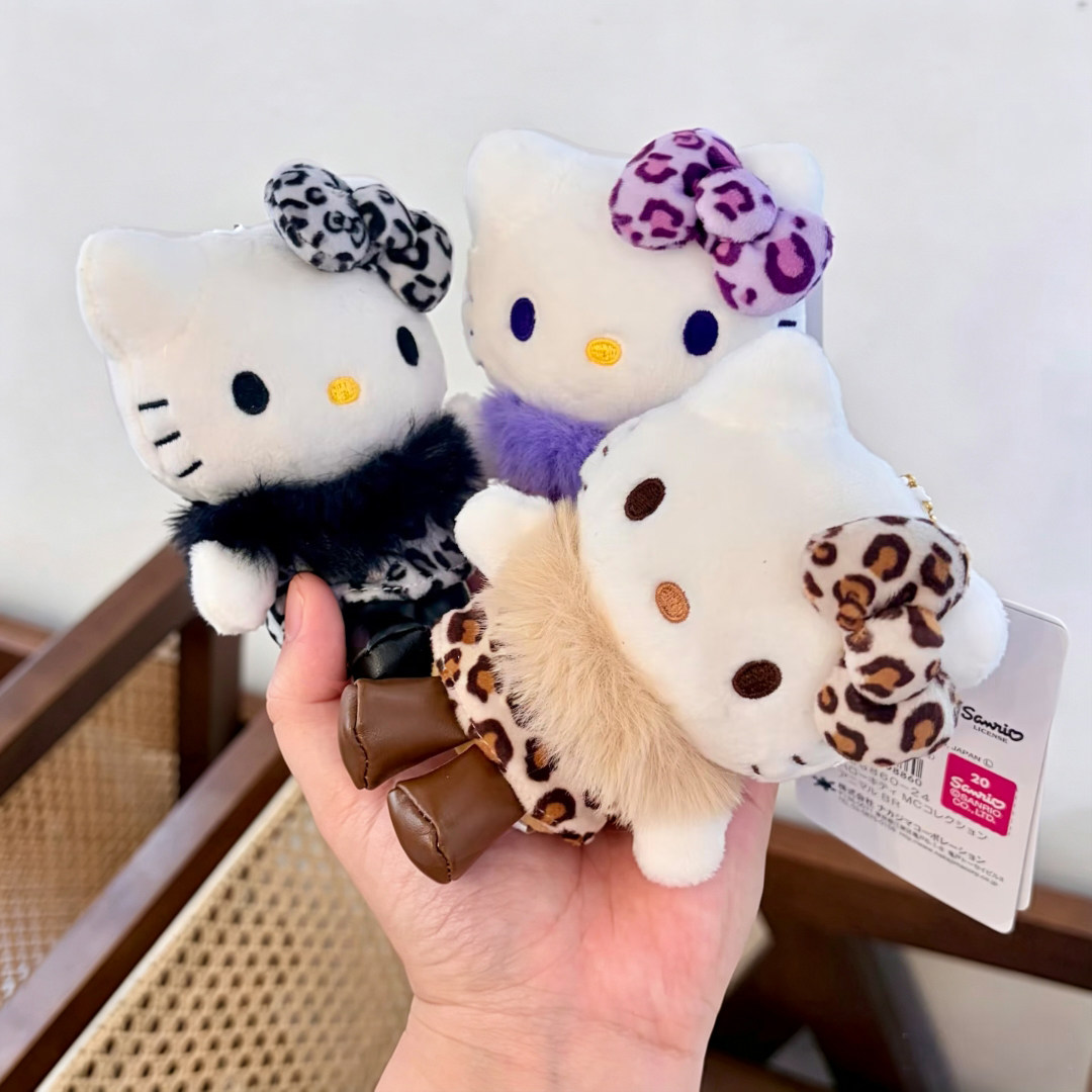 HelloKitty 50周年豹纹围巾毛领Kitty三丽鸥Sanrio正品