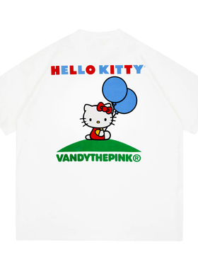 【官方正品】VandyThePink × HelloKitty 白色短袖T恤