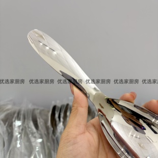 优选家厨房304不锈钢地主勺大号分菜勺子家用饭勺亮光调羹汤勺