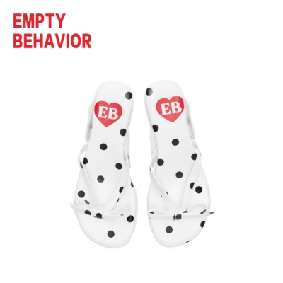 EMPTY BEHAVIOR·波点夹脚拖鞋 EB爱心波点
