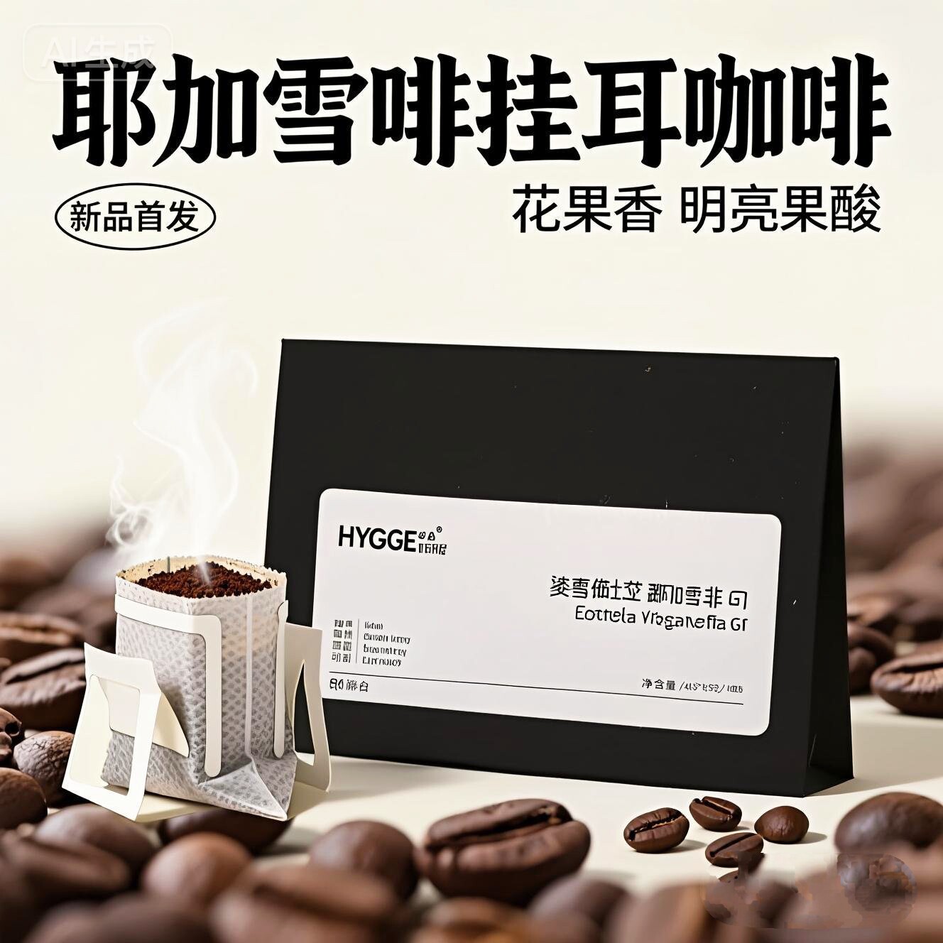 埃塞俄比亚耶加雪菲挂耳咖啡浅度烘焙美式手冲咖啡黑咖啡提神