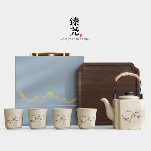臻尧大容量提梁壶旅行功夫茶具